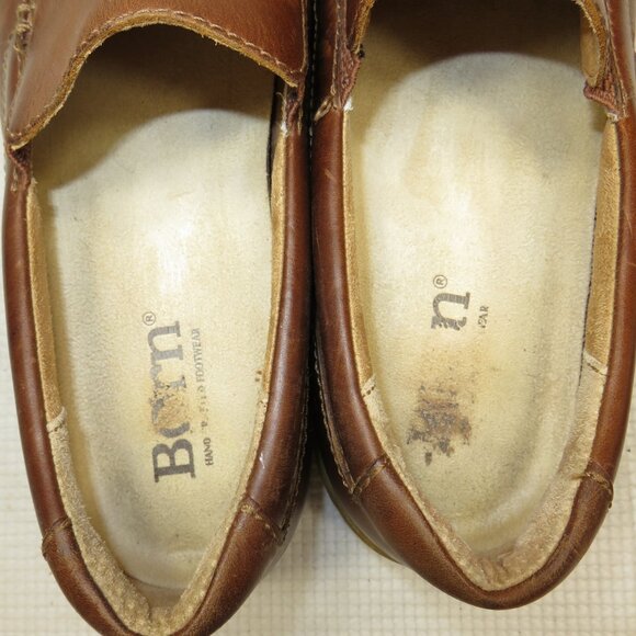 BORN Eberhard H44116 Loafers Driving Driver Brown Mens 12 M Moccasin Toe Slip-On - Picture 5 of 13